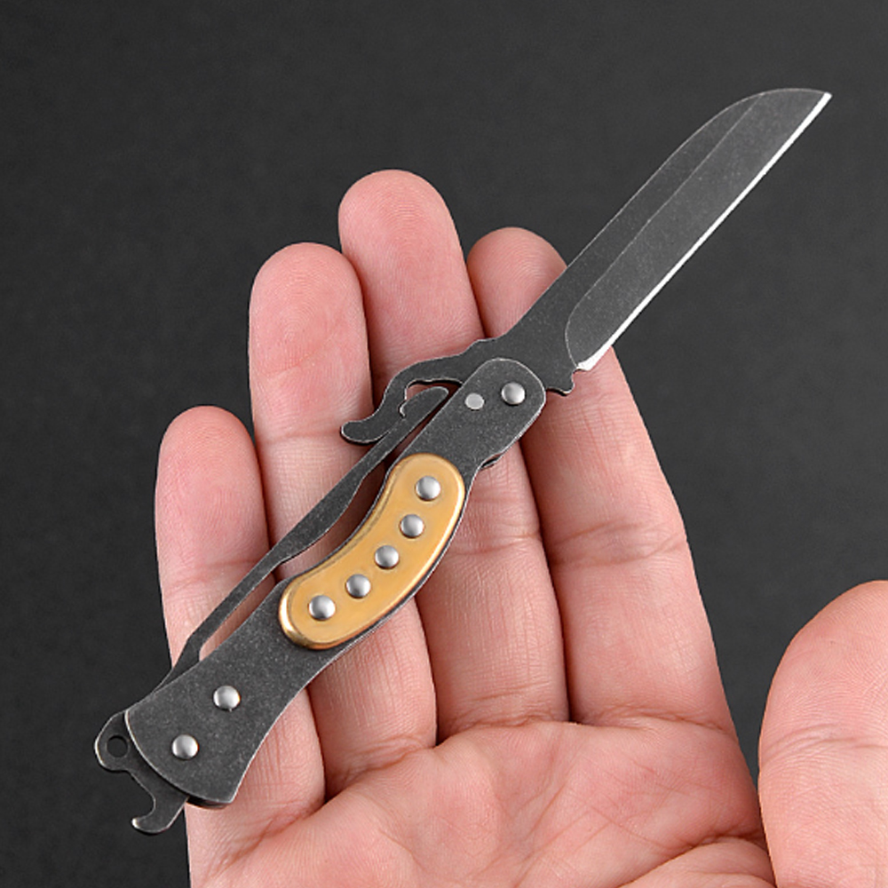 Vintage Collectible Knife - Klappbares Taschenwerkzeug im Vintage-Stil, Retro-Metallgriff, tragbares,