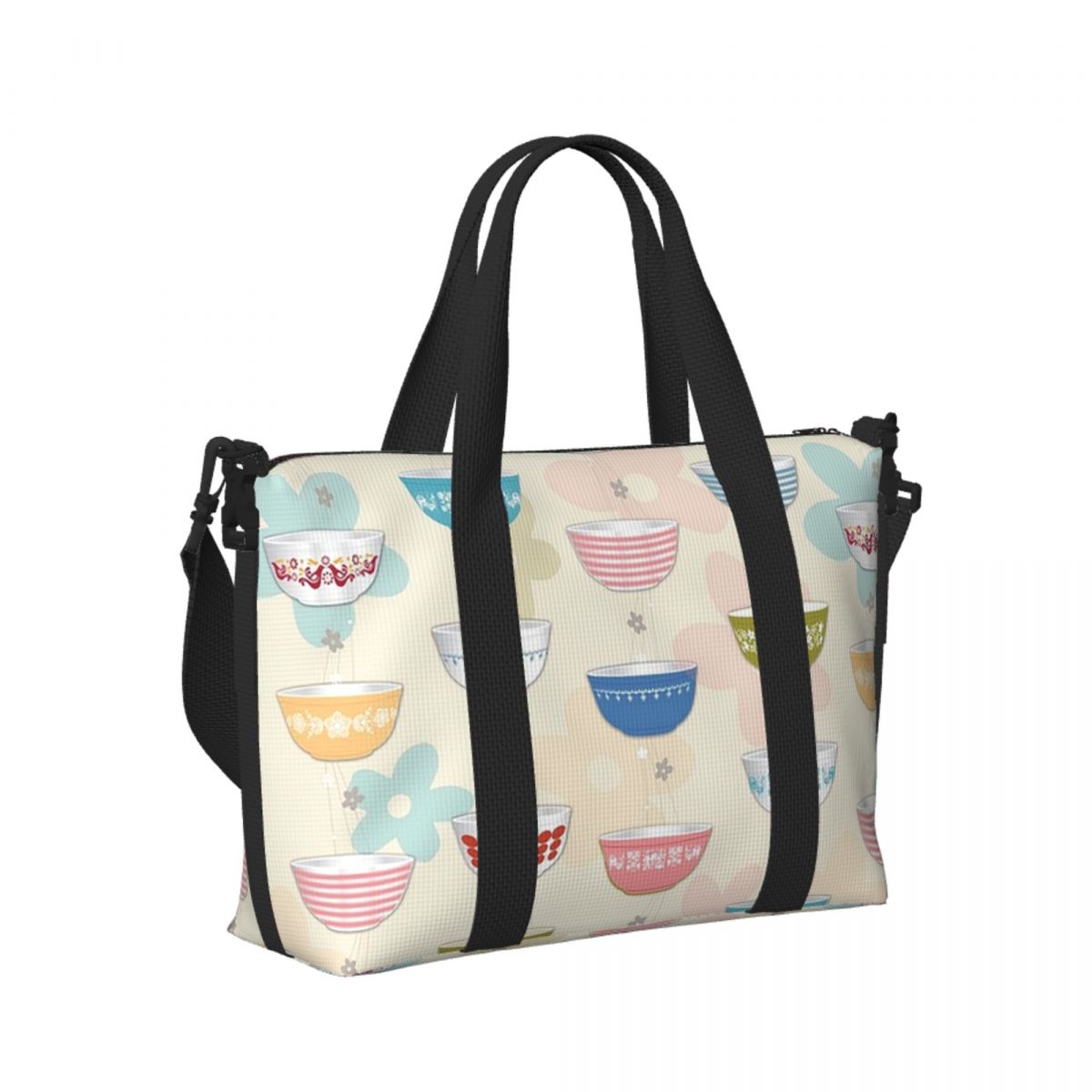 Vintage Collectible Pyrex - Benutzerdefinierte Vintage Pyrex Bowls Collection Strand-Reisetasche,