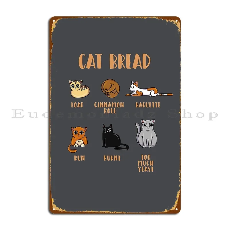 Vintage Collectible Tins - Cat Bread The Catloaf Collection Metallschild