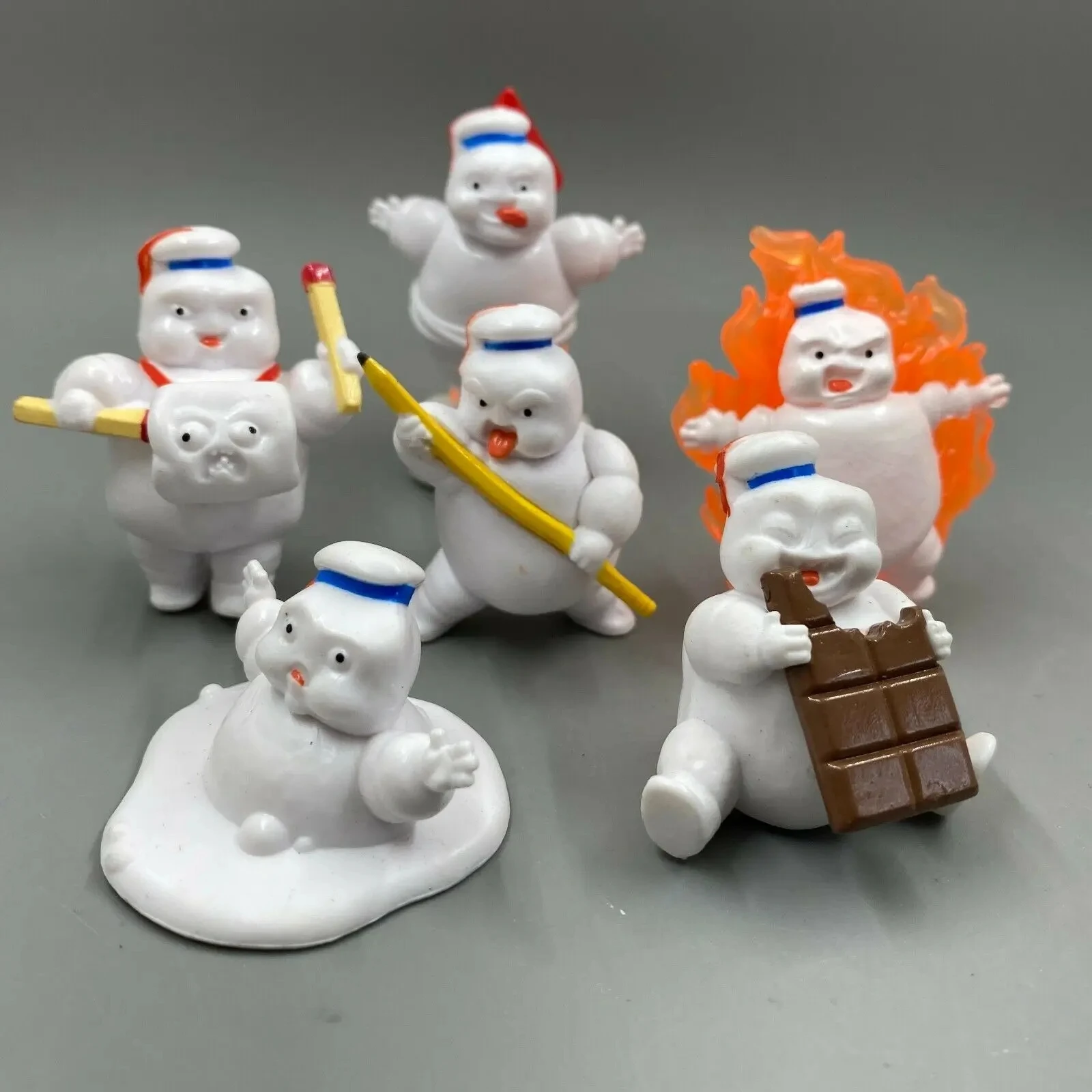 Vintage Collectible Figures - 6 Stück süße Vintage Ghostbusters 3