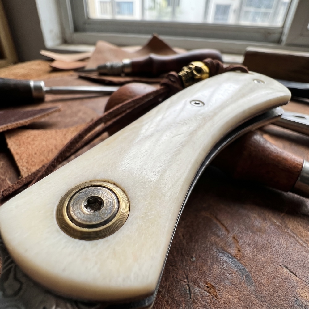 Vintage Damaststahl-Klappmesse – Vintage Collectible Knife Bewertung und Preis