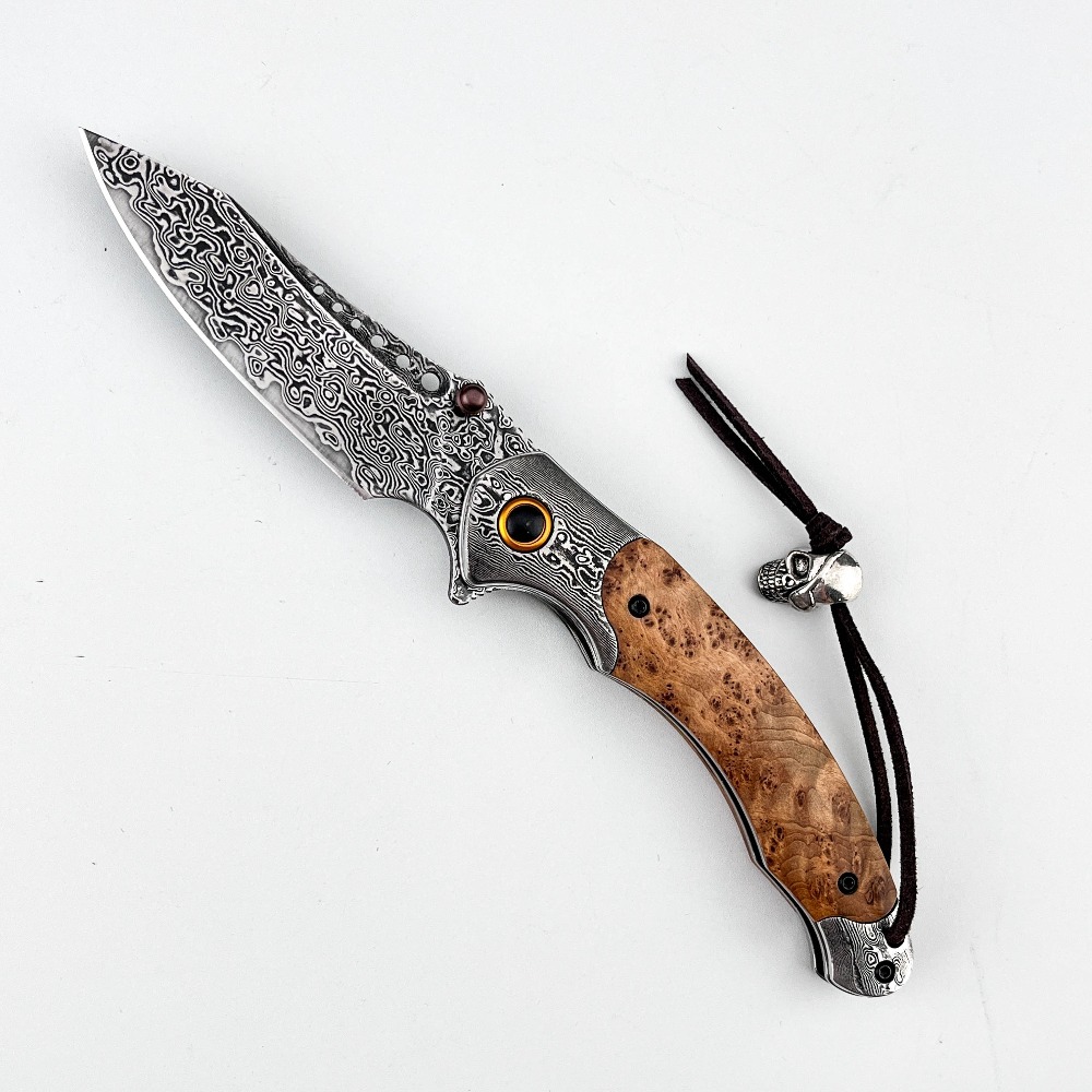 Hochhärte Damastmuster Klappme – Vintage Collectible Knife Bewertung und Preis