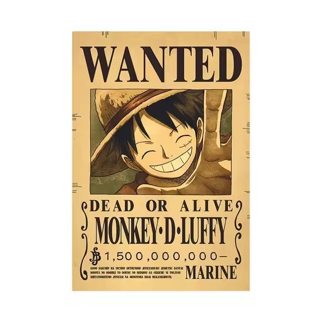 Anime One Piece Wanted-Plakate – Vintage Collectible Figures Bewertung und Preis