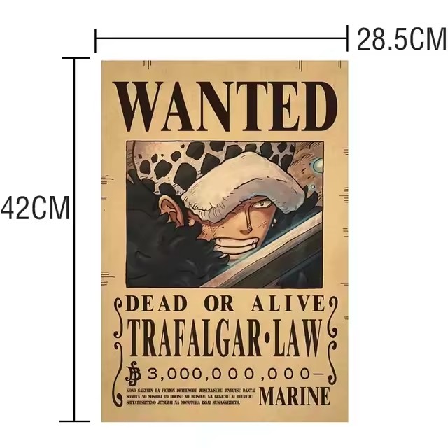 Anime One Piece Wanted-Plakate – Vintage Collectible Figures Bewertung und Preis
