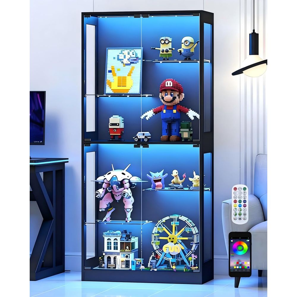 Vitrine mit Glastüren 69 Zoll, – Collectible & Vintage Dolls For Christmas Bewertung und Preis